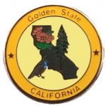 California Pin CA State Emblem Hat Lapel Pins